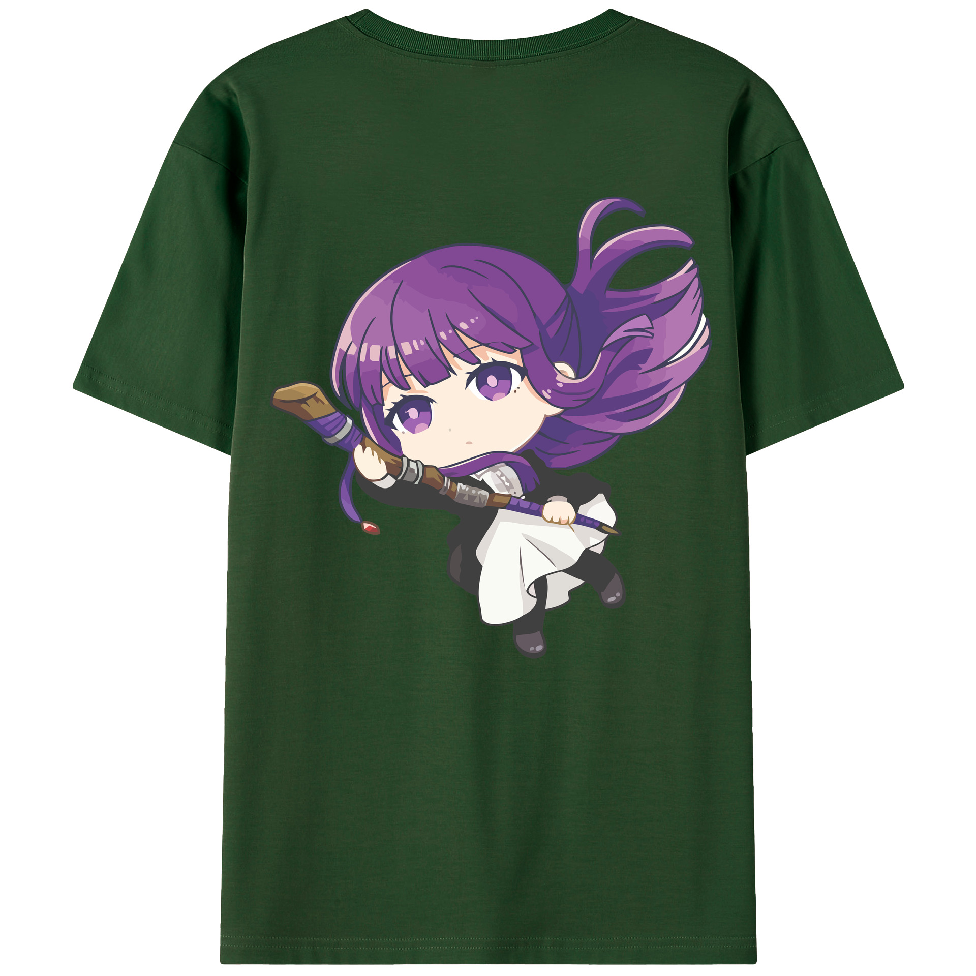 （画像用） 葬送のフリーレン Frieren 綿100％半袖Tシャツ（背面プリント）